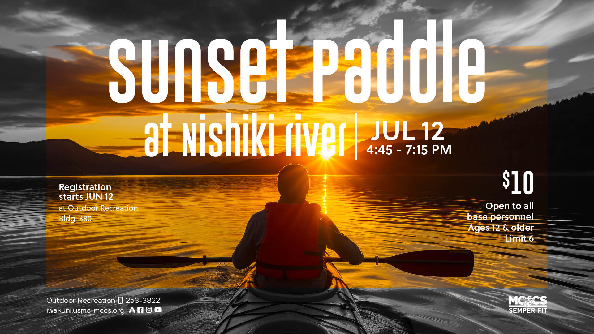 Sunset Paddle at Nishiki River