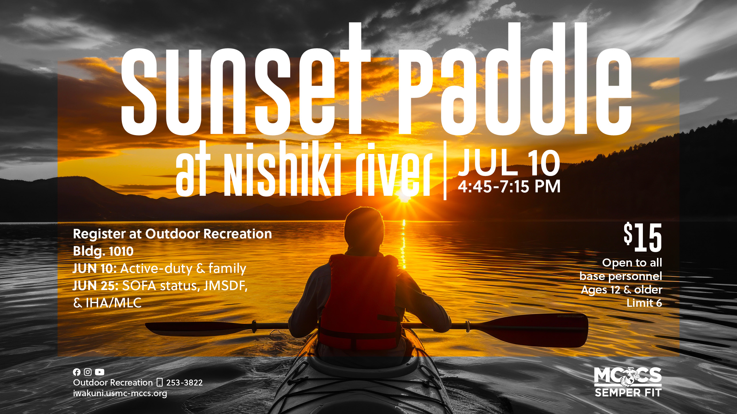 Sunset Paddle at Nishiki River