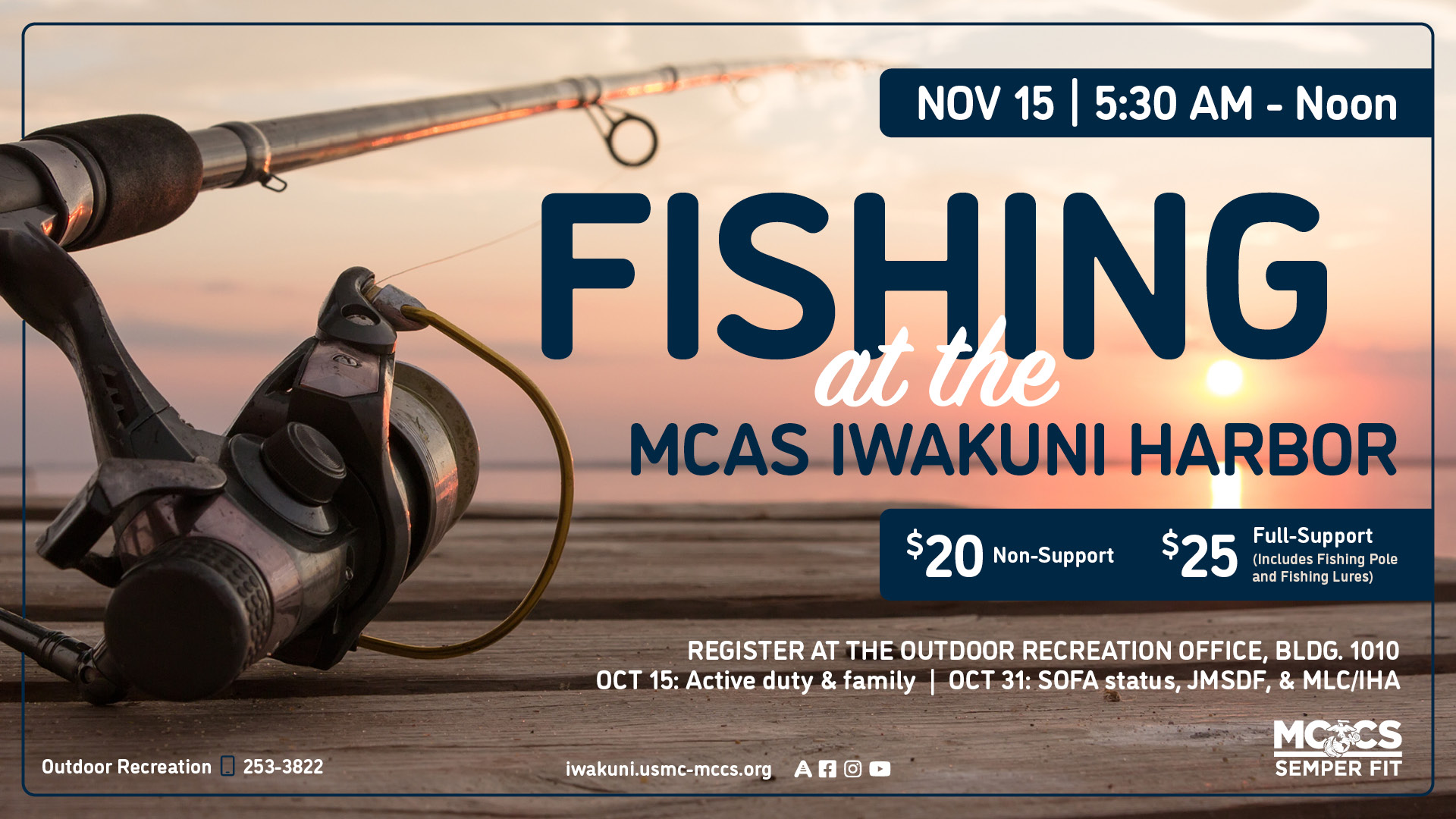 Fishing at the MCAS Iwakuni Harbor