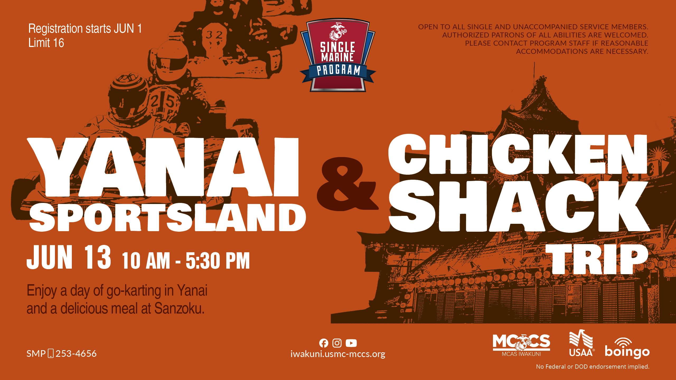 SMP - Yanai Sports Land & Chicken Shack Trip