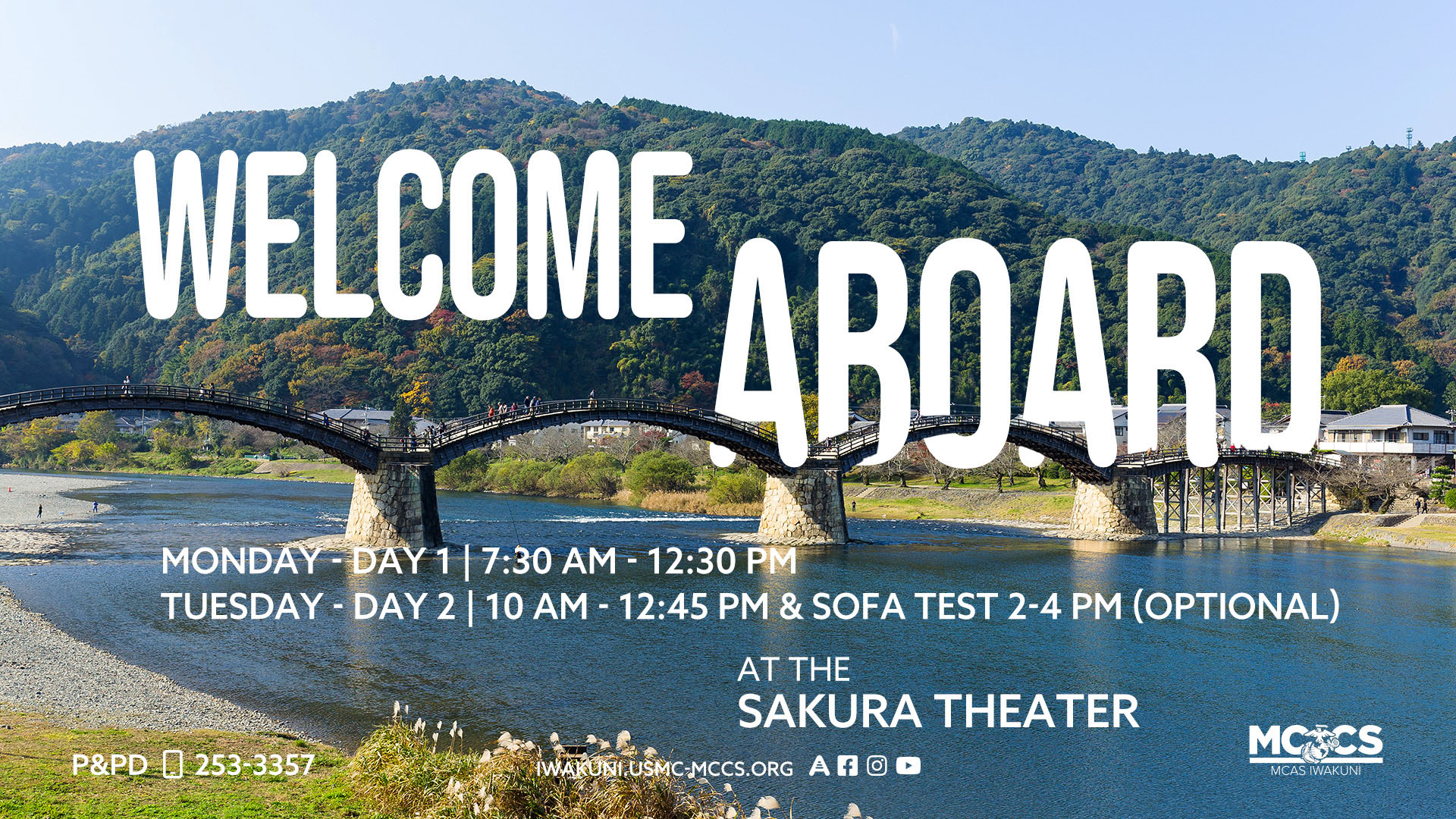 MCCS Welcome Aboard Brief (2 day class)