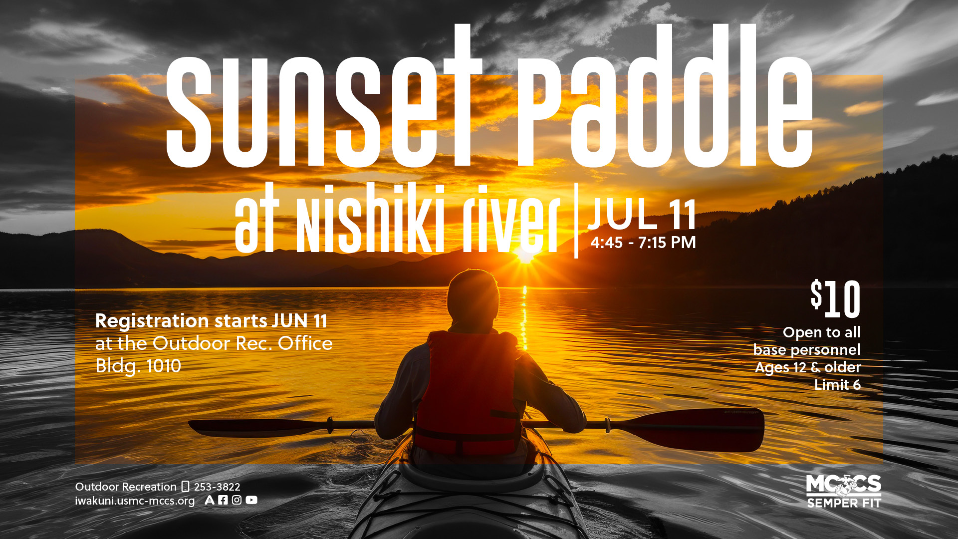 Sunset Paddle at Nishiki River