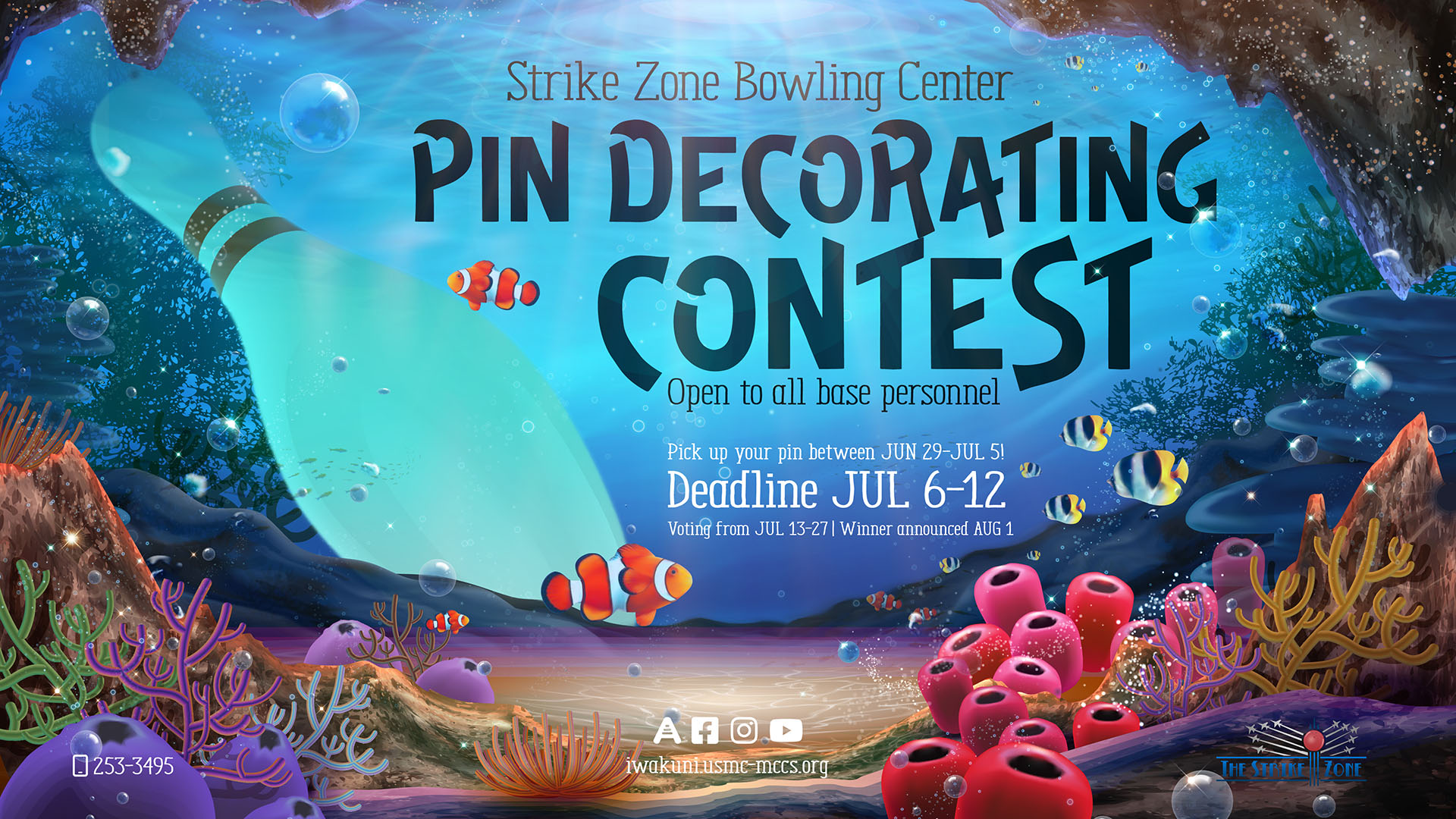 Bowling Pin Decorating Contest - Under the Sea