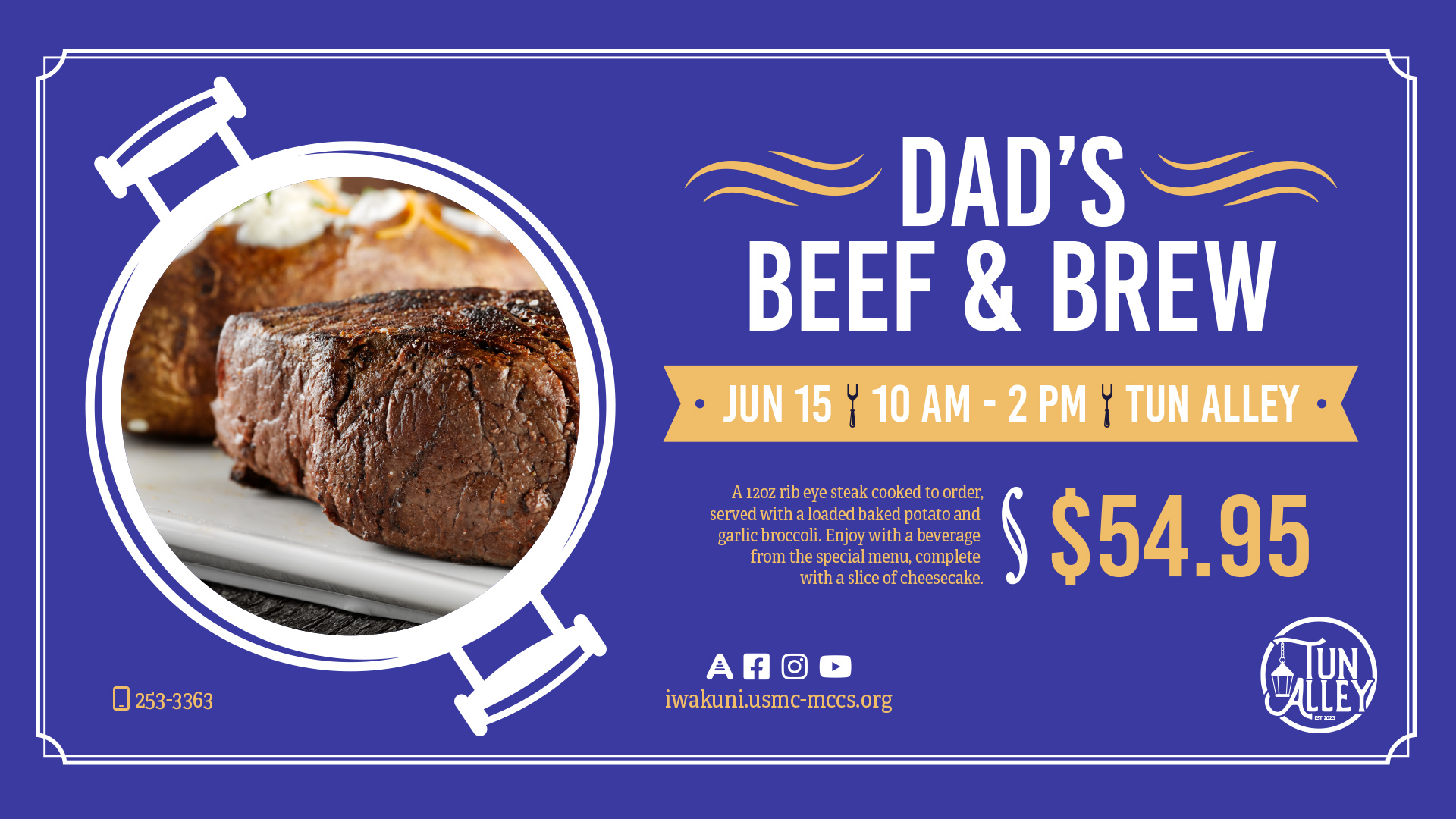 Fathers Day Beef & Brew Special