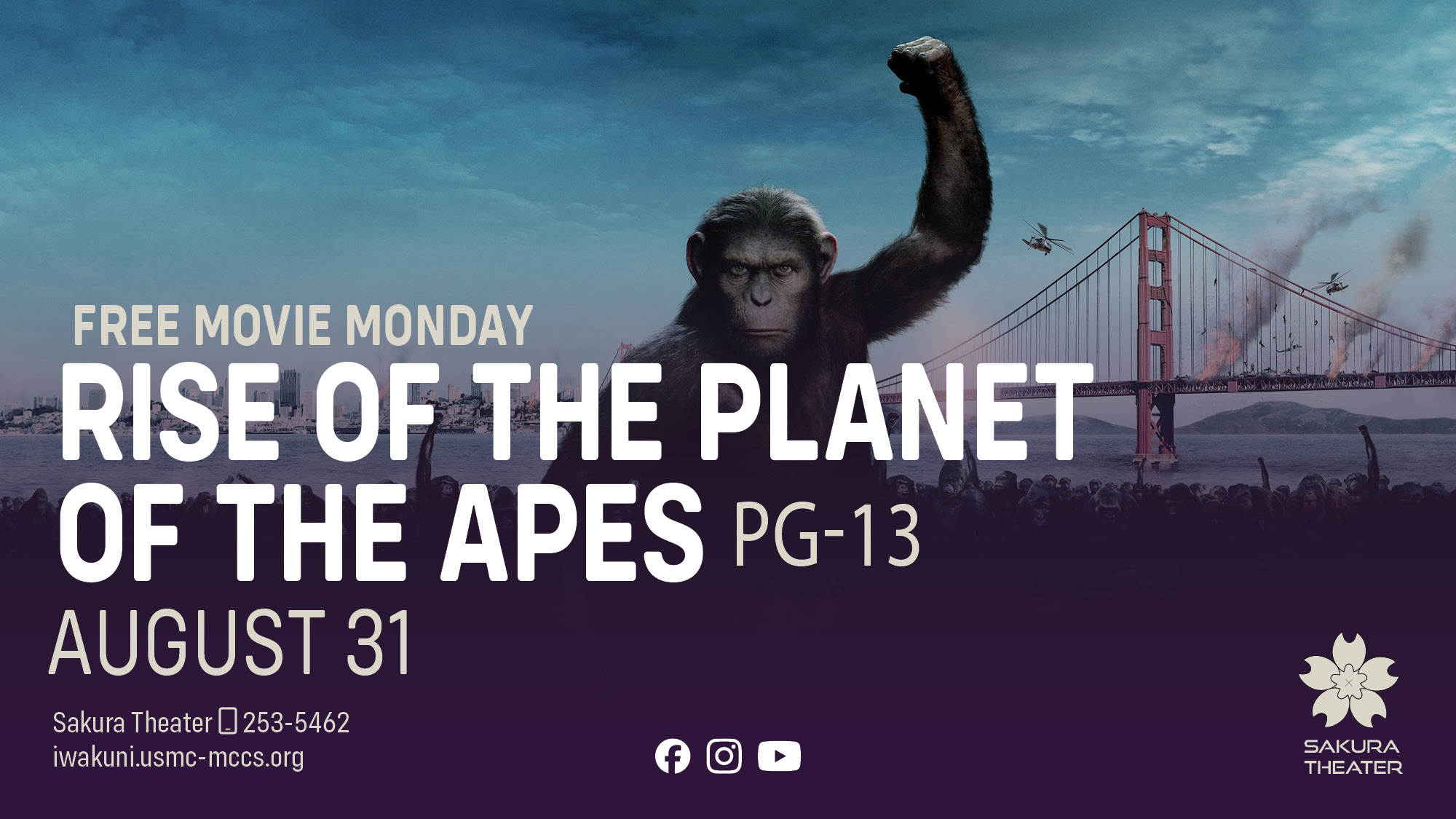 Free Movie Mondays - Rise of the Planet of the Apes