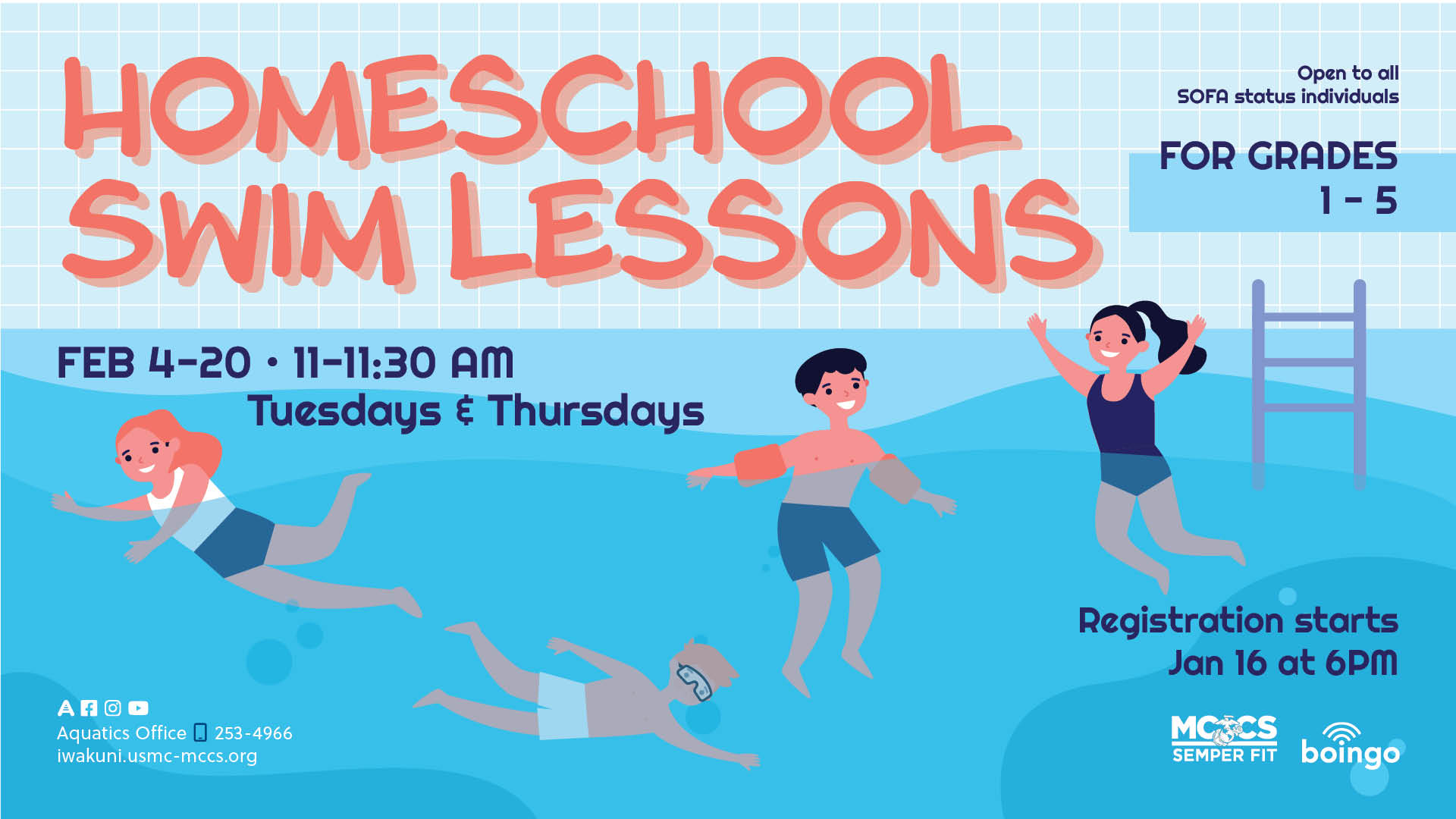 February Homeschool Swim Lessons 