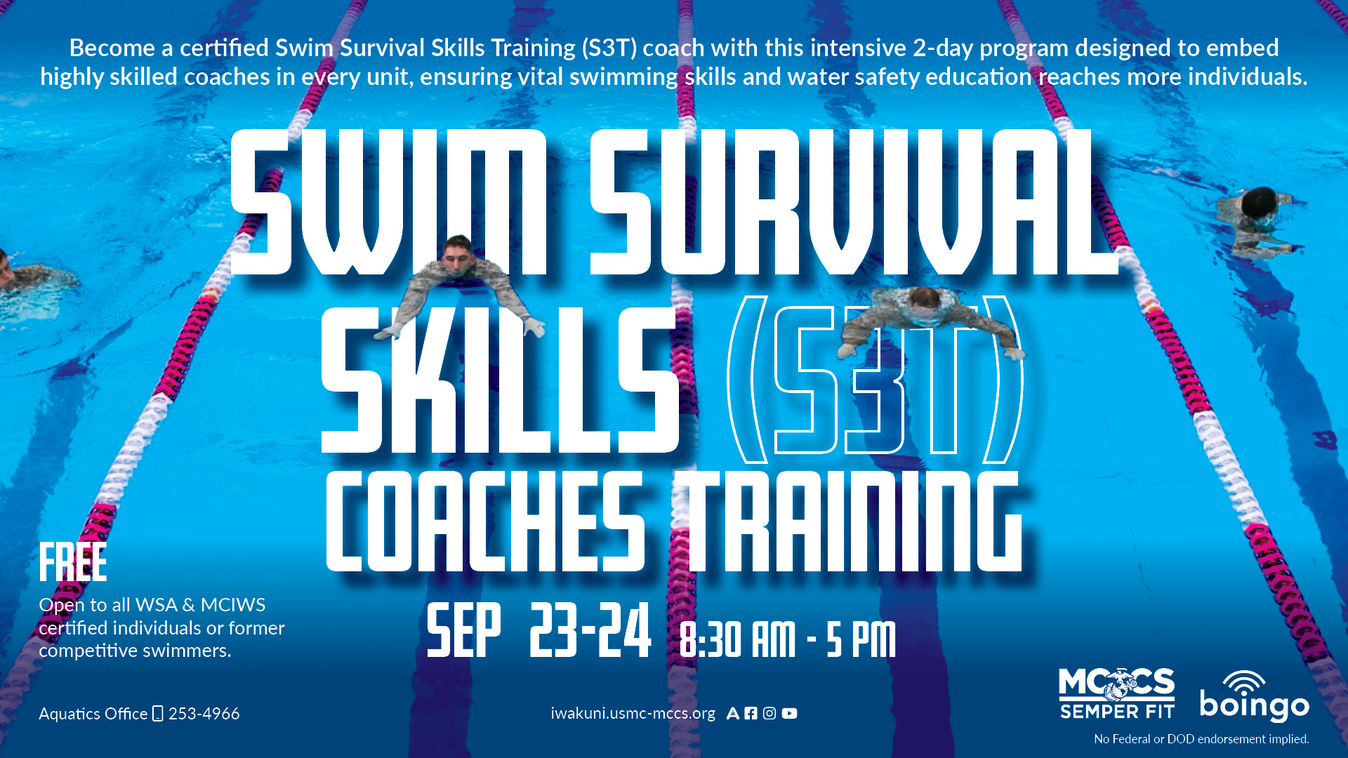 Swim Survival Skills Training (S3T) Coaches Training
