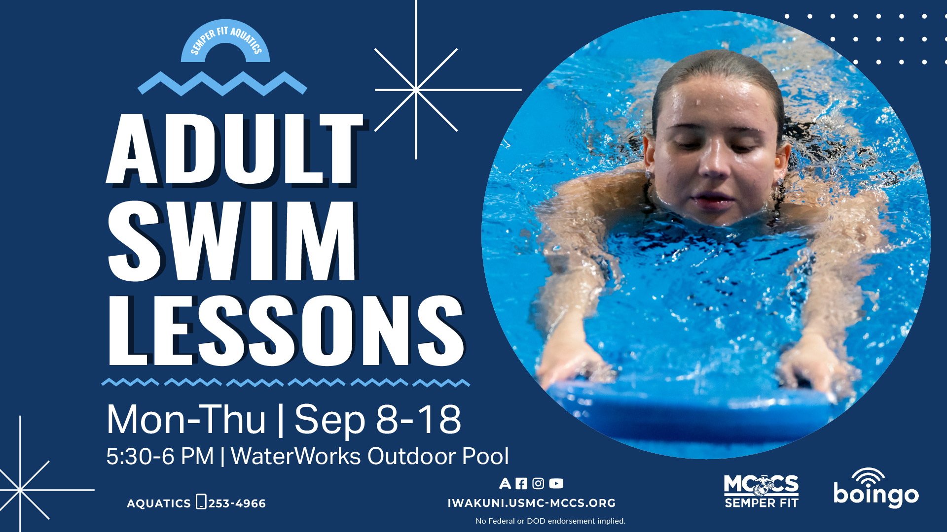 September Adult Group Swim Lessons