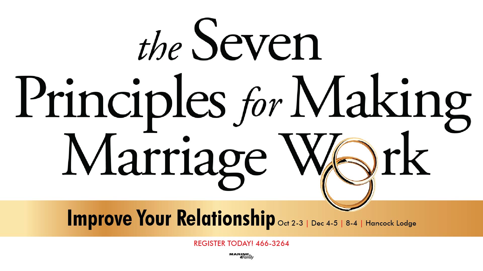The Seven Principles for Making Marriage Work