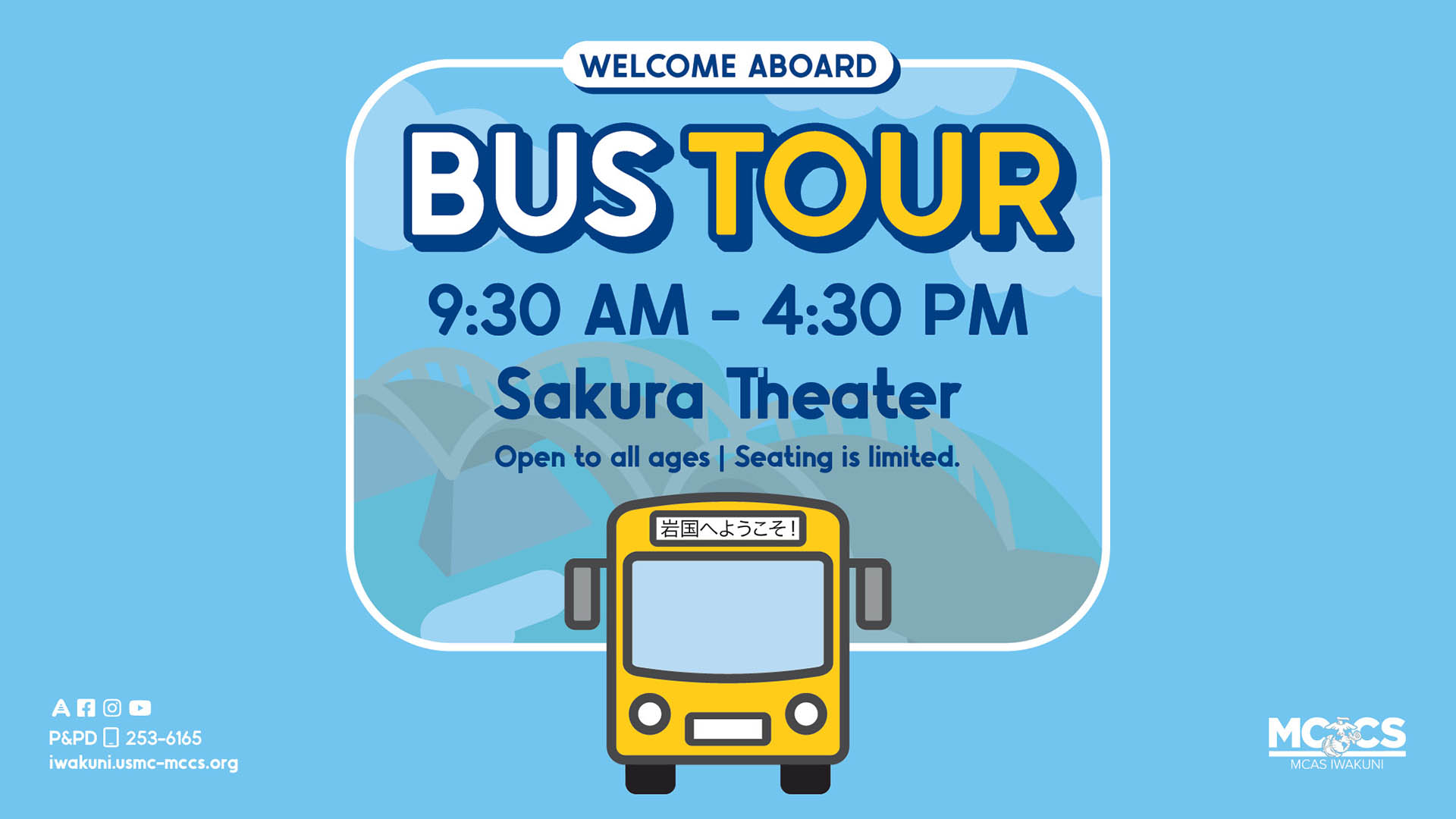 Welcome Aboard Bus Tour