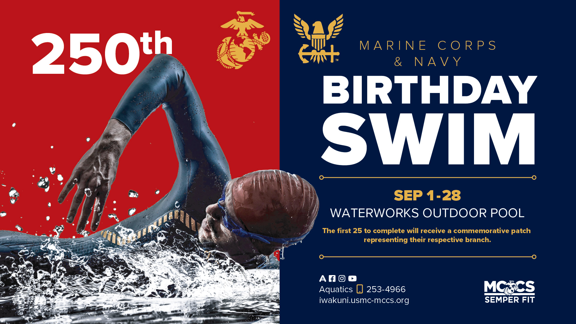 Marine Corps & Navy Birthday Swim