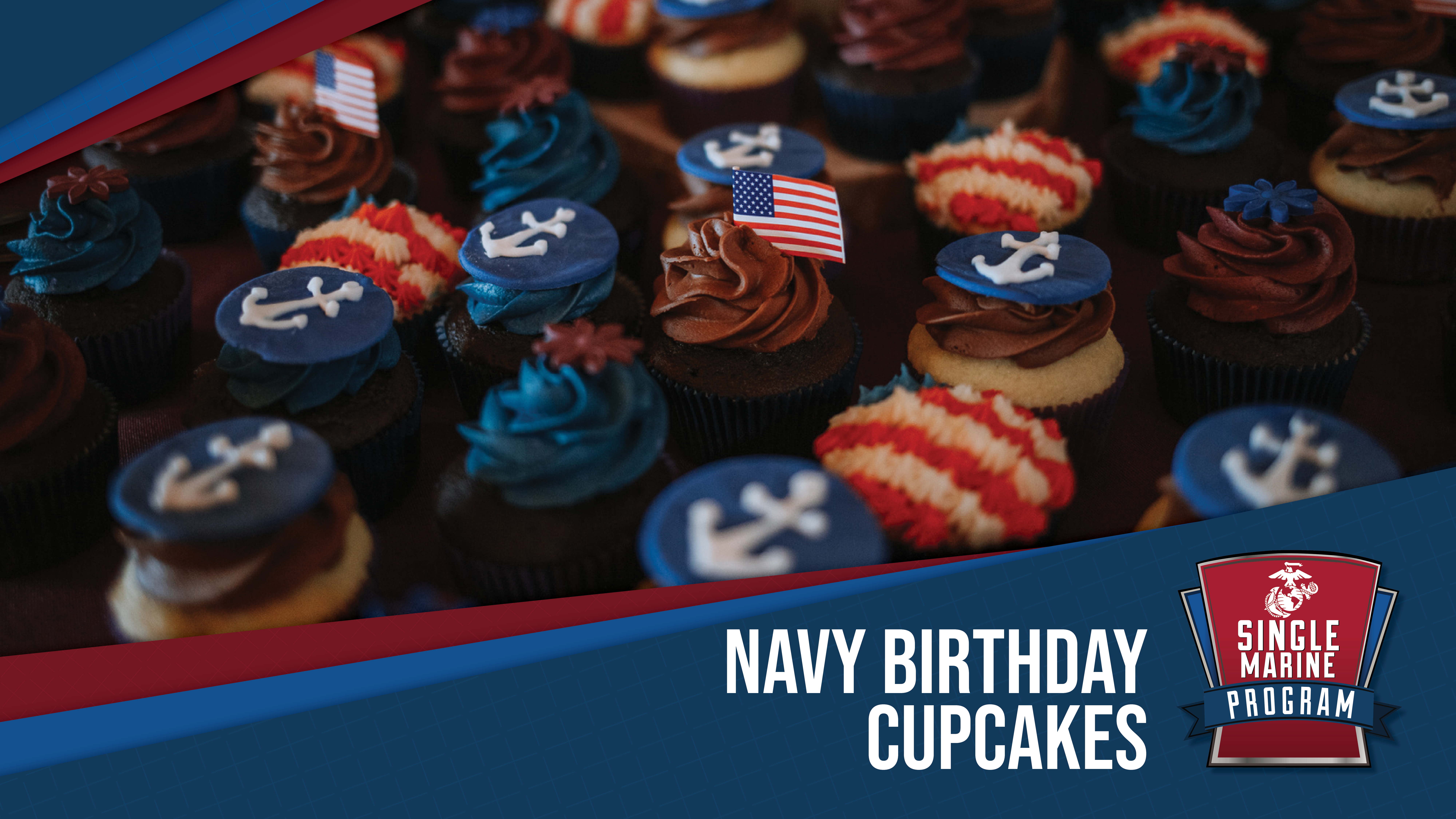 SMP - Navy Birthday Cupcakes